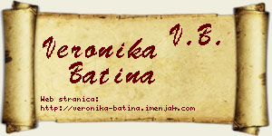 Veronika Batina vizit kartica